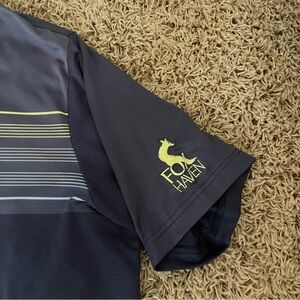 Antigua Men's Navy Polo with Stripes
